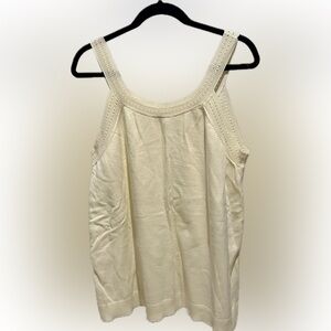 Chic Cream Sleeveless Tank Top